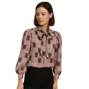 “Patchwork puff sleeve top women – Jhanvi Fashion”