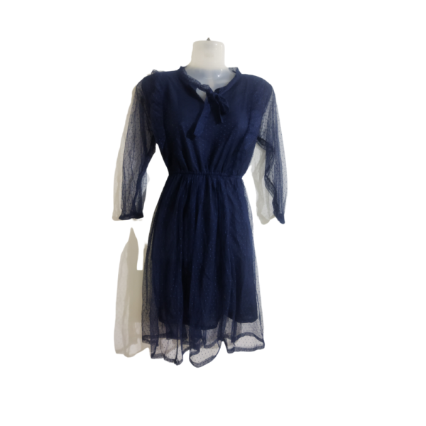 Casual Dark Blue Midi Dress
