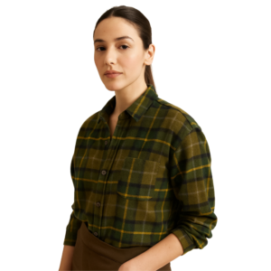“Classic cozy plaid shirt women – soft checked top – Jhanvi Fashion”