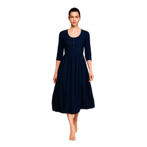 “Elegant button front dress women – classic timeless style – Jhanvi Fashion”