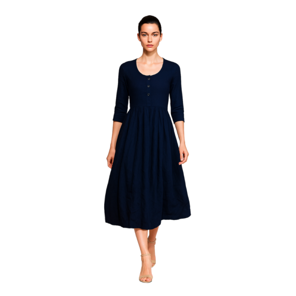 “Elegant button front dress women – classic timeless style – Jhanvi Fashion”