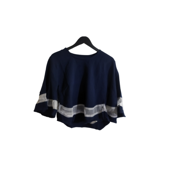 Edgy And Chic Blue Crop Top