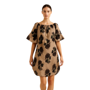 “Blush pink off-shoulder floral dress women – Jhanvi Fashion”