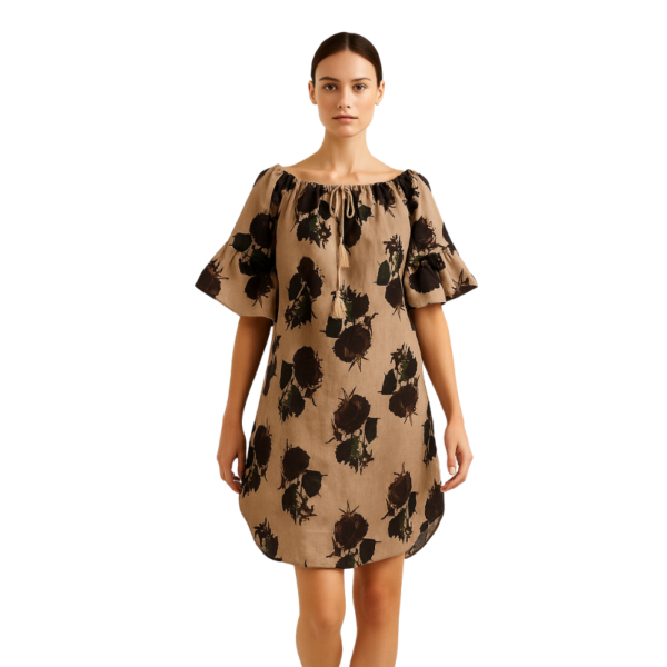 “Blush pink off-shoulder floral dress women – Jhanvi Fashion”
