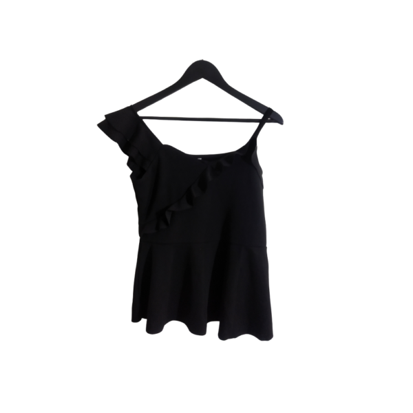 Edgy And Chic Asymmetrical Ruffled Top