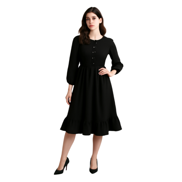 Romantic And Whimsical Black Dress