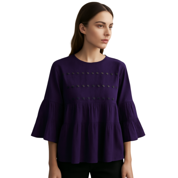 “Simple purple top women – Jhanvi Fashion”