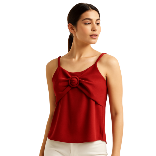 “Red spaghetti strap top women – Jhanvi Fashion”