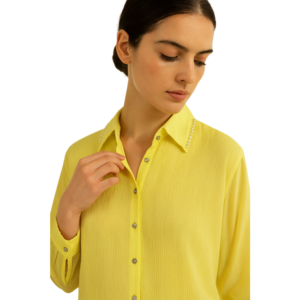“Bright yellow statement top women – Jhanvi Fashion”