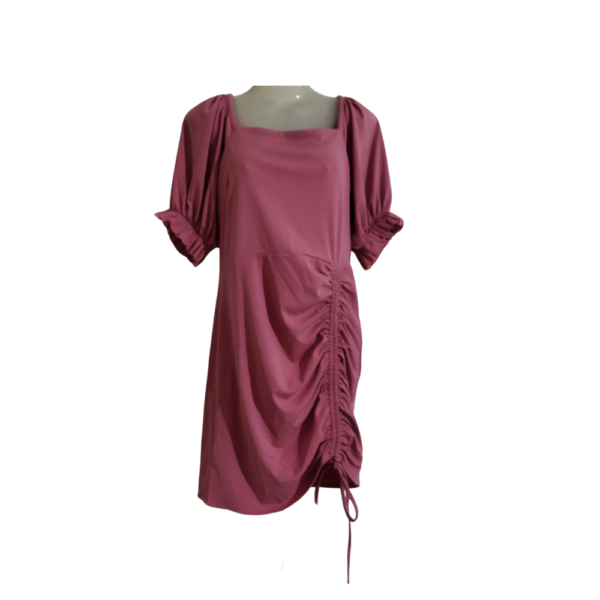 Effortless Chic with This Ruched Pink Dress