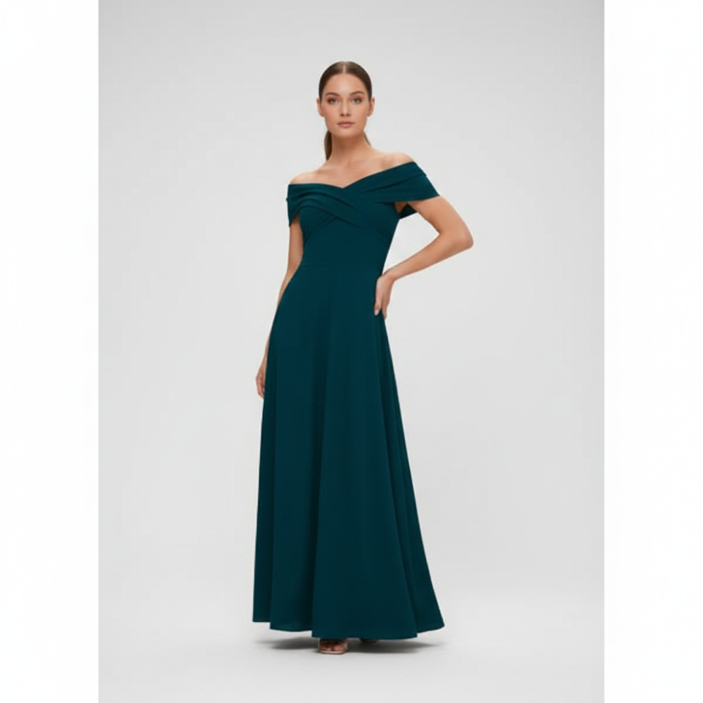 Timeless Elegance With This Off-the-Shoulder Fit And Flare Dress - Image 2