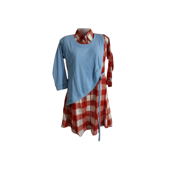 Fancy Red Checks Midi