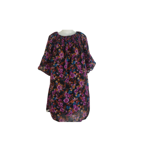 Romantic And Whimsical Floral Dress With Bell Sleeves