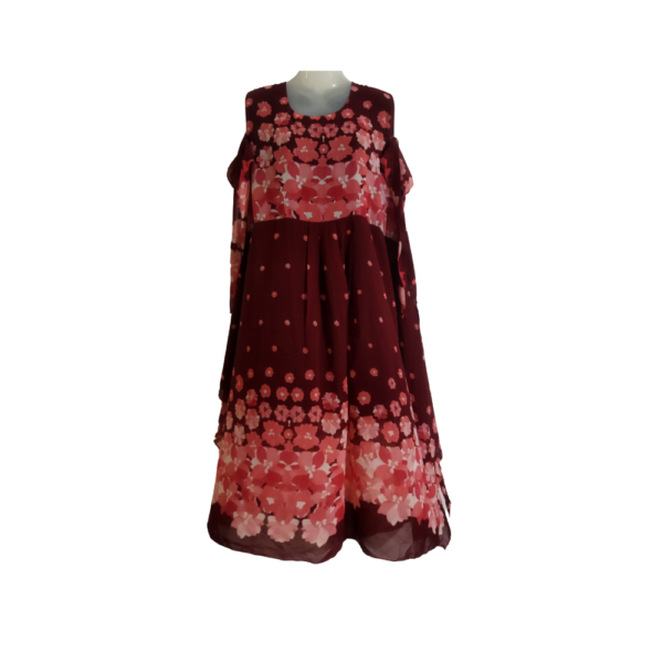 Romantic And Breezy Floral Dress With Cold Shoulders