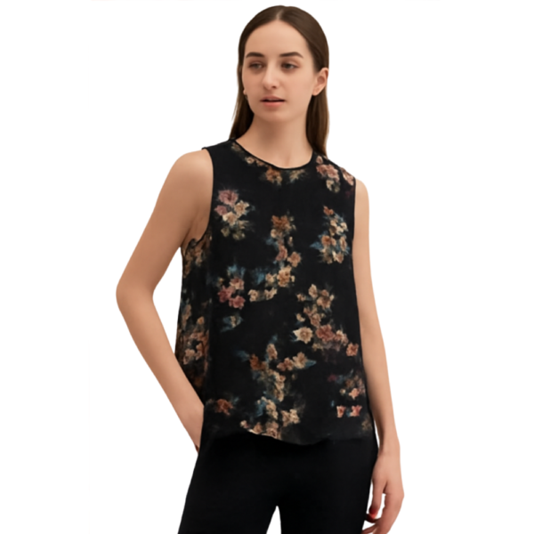 Effortless Chic With This Sleeveless Floral Print Top