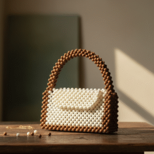 Ivory Aura Pearl Beaded Mini Handbag