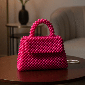 Rose Bloom Luxury Beaded Handbag