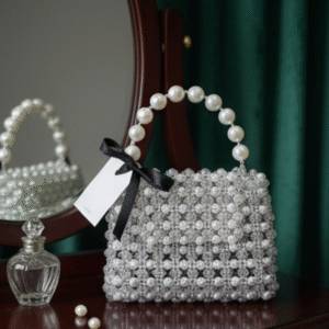 Crystal Pearl Luxe Beaded Mini Handbag