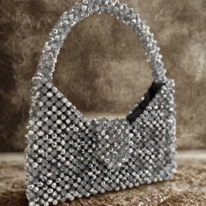 Luxury Handmade Crystal Beaded Evening Handbag for Women